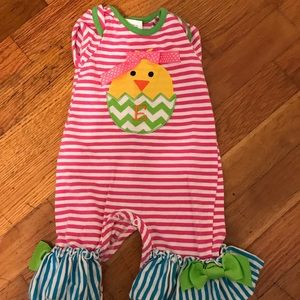 Ricrac and ruffles E romper